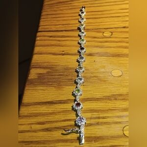 Vintage Sterling Station Bracelet